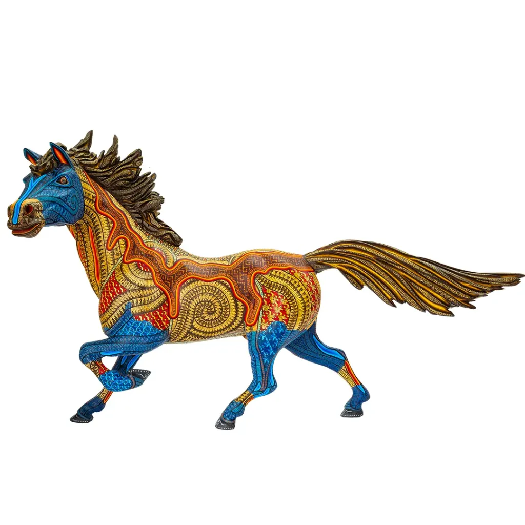 [CABALLO #8 2026 TALLADA EN MADERA DECORADA A MANO, 15.5cm (alto) 18.8cm (ancho) 8cm (profundidad)] HORSE #8 2026
